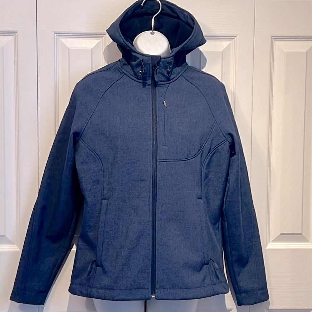 Kirkland Blue Water Repellent‎ Soft Shell Zip Up Lined Jacket Size M
